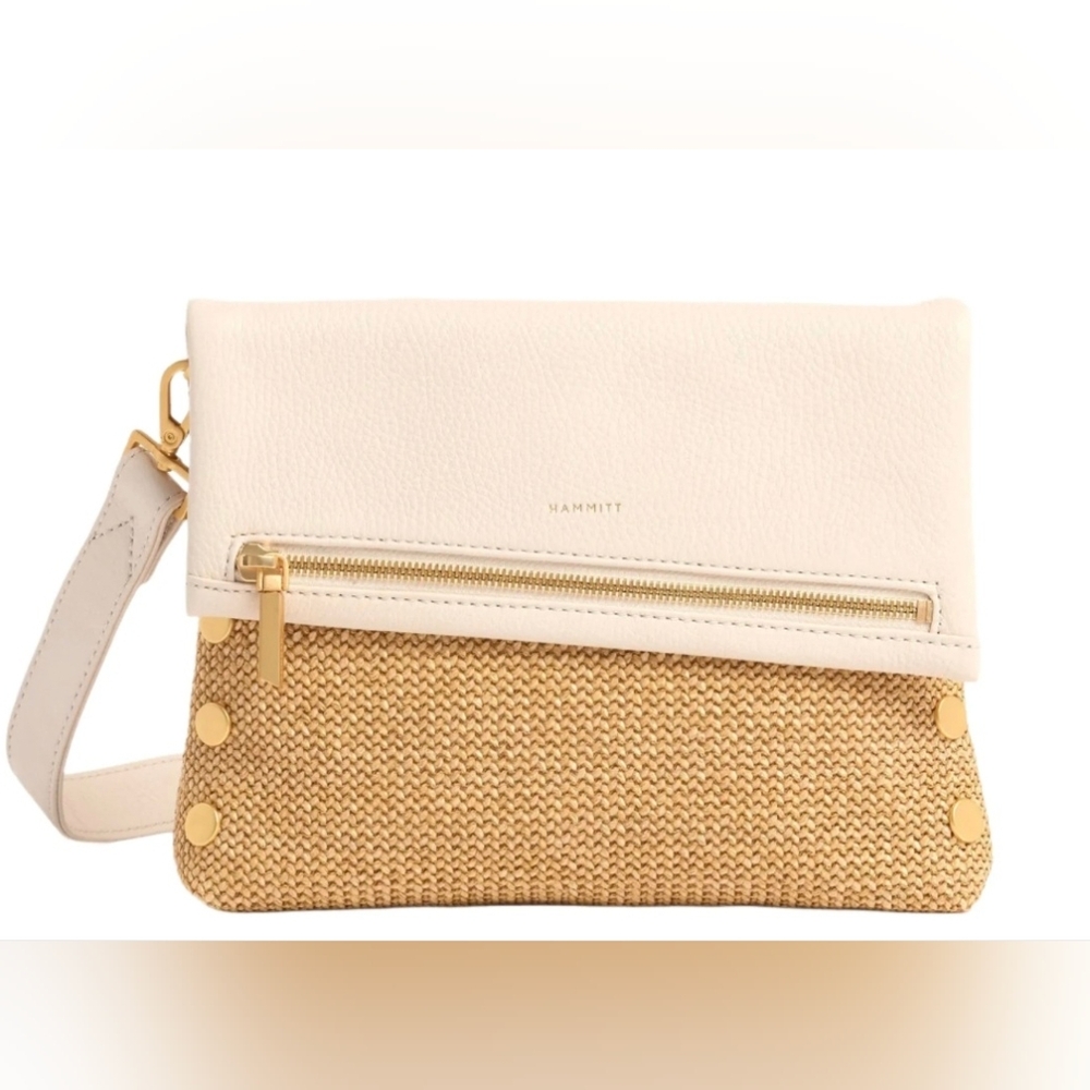 Hammitt VIP MED White Raffia Bag